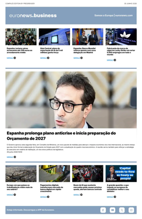 Cover of Euronews Business (Portuguese)