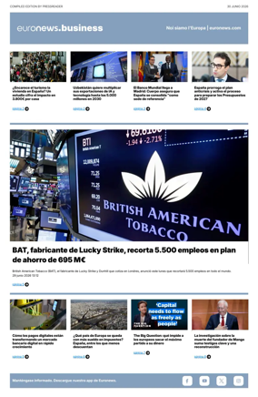 Cover of Euronews Business (Spanish) Compiled Edition