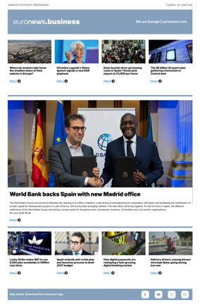 Cover of Euronews Business
