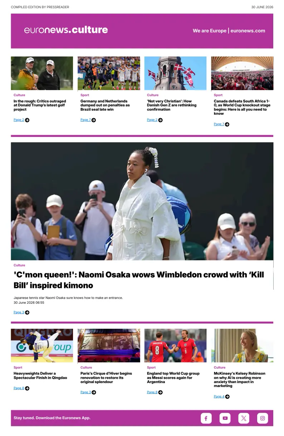 Cover of Euronews Culture and Sport Compiled Edition