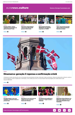 Cover of Euronews Culture and Sport (Portuguese)