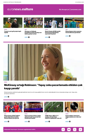 Cover of Euronews Culture and Sport (Turkish) Compiled Edition