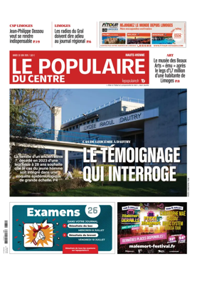 Cover of Le Populaire du Centre (Haute-Vienne)