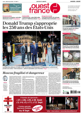 Cover of Ouest France (Angers / Segre)