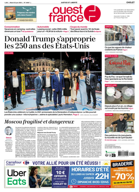 Cover of Ouest France (Cholet)