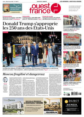 Cover of Ouest France (Les Herbiers / Montaigu)
