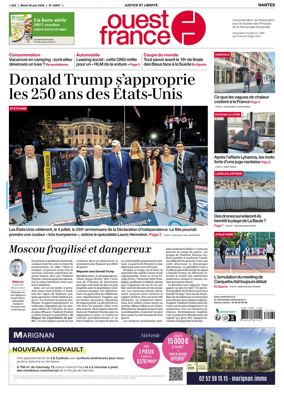 Cover of Ouest France (Nantes)