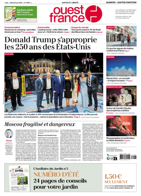 Cover of Ouest-France (Quimper Centre-Finistere)