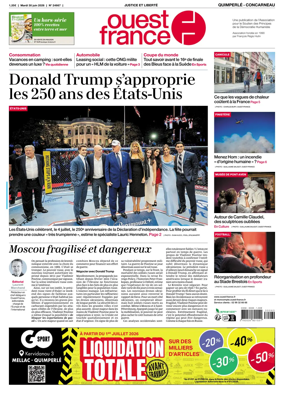 Cover of Ouest-France (Quimperle Concarneau)