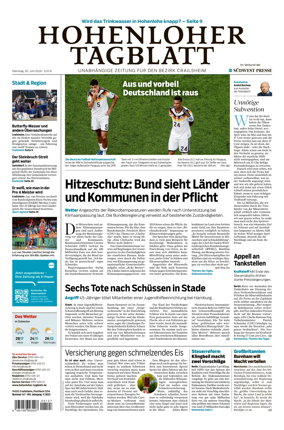Cover of Hohenloher Tagblatt