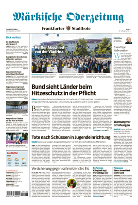Cover of Markische Oderzeitung Frankfurt (Oder)