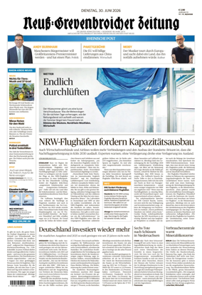Cover of Neuss-Grevenbroicher Zeitung Neuss