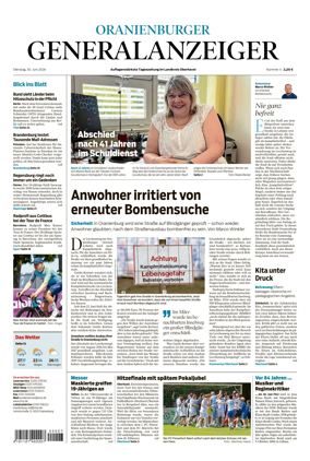 Cover of Oranienburger Generalanzeiger