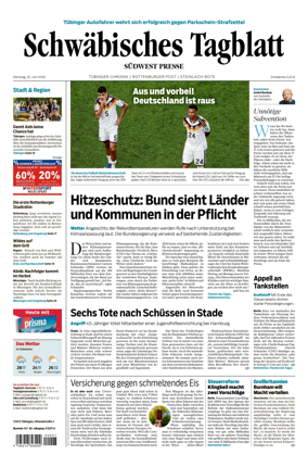 Cover of Schwabisches Tagblatt - Tubinger Chronik