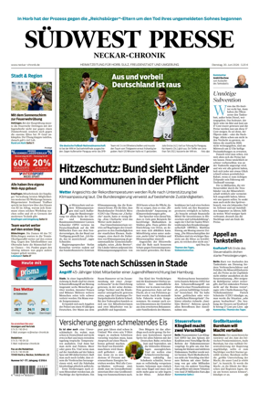 Cover of SUDWEST PRESSE - Neckar-Chronik