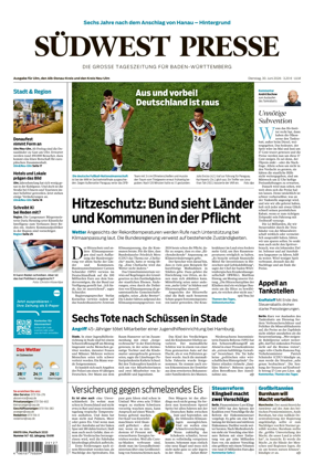 Cover of Sudwest Presse