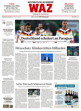 Cover of Westdeutsche Allgemeine Zeitung (Dortmund-Sud II)