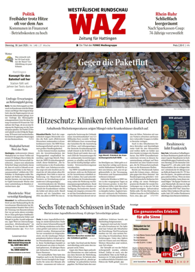 Cover of Westdeutsche Allgemeine Zeitung (Hattingen)