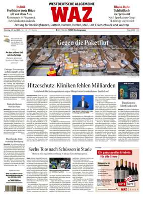 Cover of Westdeutsche Allgemeine Zeitung (Recklinghausen)