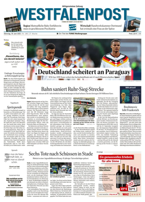 Cover of Westfalenpost (Bad Berleburg Wittgenstein)