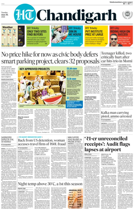 Cover of Hindustan Times (Chandigarh) - Live