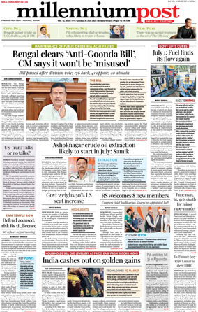 Cover of Millennium Post (Kolkata)