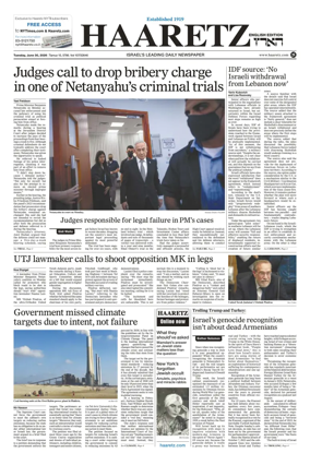 Cover of Haaretz english edition