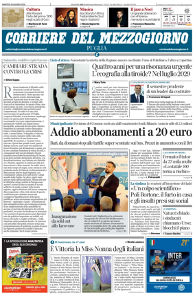 Cover of Corriere del Mezzogiorno (Puglia)