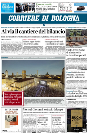 Cover of Corriere di Bologna