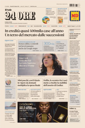Cover of Il Sole 24 Ore