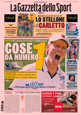 Cover of La Gazzetta dello Sport