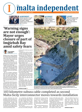 Cover of Malta Independent