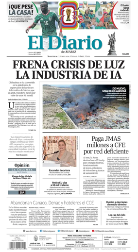 Cover of El Diario de Juarez