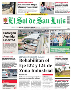 Cover of El Sol de San Luis Potosi