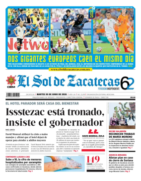 Cover of El Sol de Zacatecas