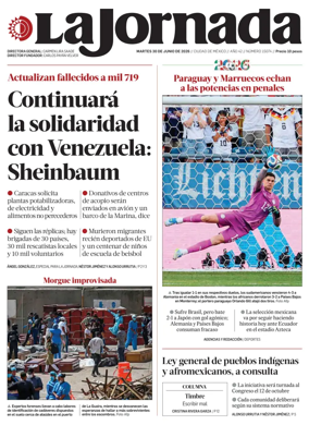 Cover of La Jornada