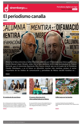 Cover of Sin Embargo Opinion