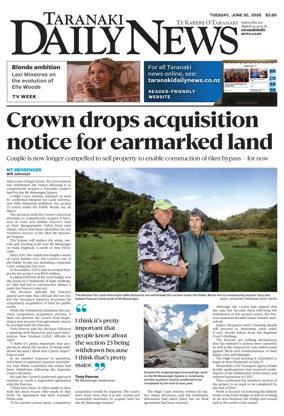 Cover of Taranaki Daily News