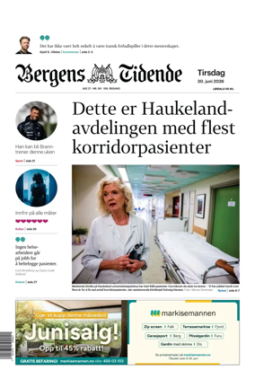 Cover of Bergens Tidende