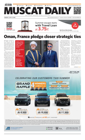 Cover of Muscat Daily