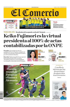 Cover of Diario El Comercio