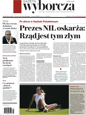 Cover of Gazeta Wyborcza Stoleczna