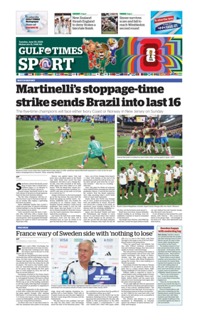 Cover of Gulf Times Sport