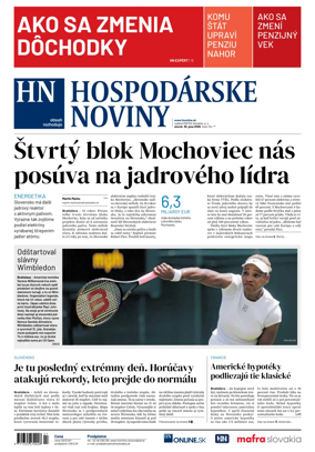 Cover of Hospodarske noviny
