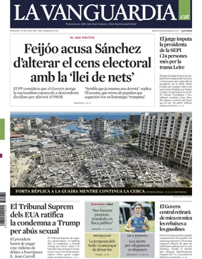 Cover of La Vanguardia (Catalonia - 1st edition)