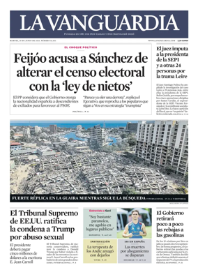 Cover of La Vanguardia