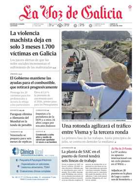 Cover of La Voz de Galicia (A Coruna)