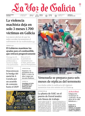 Cover of La Voz de Galicia (Ferrol)