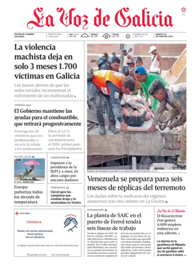 Cover of La Voz de Galicia (Viveiro)