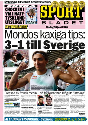 Cover of Sportbladet